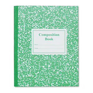 Grade School Ruled Composition Book, 9-3/4 x 7-3/4, Green Cover, 50 Pages by ROARING SPRING PAPER PRODUCTS