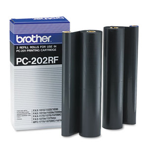 Brother Industries, Ltd PC-202RF PC202RF Thermal Transfer Refill Rolls, Black, 2/Pack by BROTHER INTL. CORP.