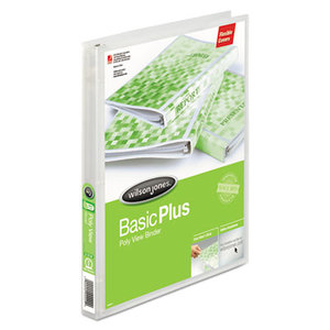 ACCO Brands Corporation A7043336DA Flexible Poly Round Ring View Binder, 5/8" Cap, Clear by WILSON JONES CO.
