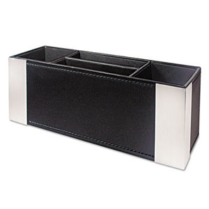 Architect Line Supply Caddy, 4-Compartment, 3 x 8 3/4 x 3, Black/Silver by ARTISTIC LLC