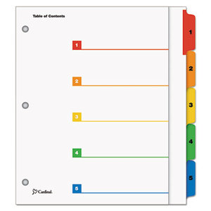 Cardinal Brands, Inc 61318 OneStep Plus Index System, 5-Tab, Multi-Color by CARDINAL BRANDS INC.