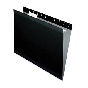 Cardinal Brands, Inc 415215BLA Reinforced Hanging Folders, 1/5 Tab, Letter, Black, 25/Box by ESSELTE PENDAFLEX CORP.