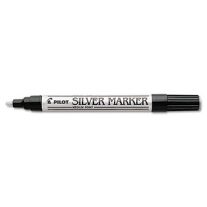 Pilot Corporation 41800 Creative Art & Crafts Marker, 4.5mm Brush Tip, Permanent, Silver by PILOT CORP. OF AMERICA