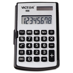 908 Portable Pocket/Handheld Calculator, 8-Digit LCD by VICTOR TECHNOLOGIES