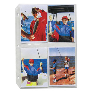 Clear Photo Pages for 8, 3-1/2 x 5 Photos, 3-Hole Punched, 11-1/4 x 8-1/8 by C-LINE PRODUCTS, INC