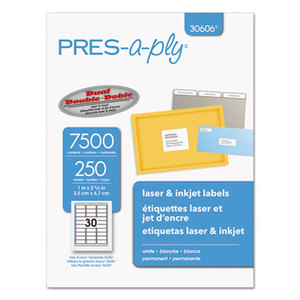 Laser Address Labels, 1 x 2 5/8, White, 7500/Box by AVERY-DENNISON