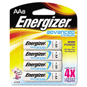 EVEREADY BATTERY EA91BP8 Advanced Lithium Batteries, AA, 8/Pack by EVEREADY BATTERY