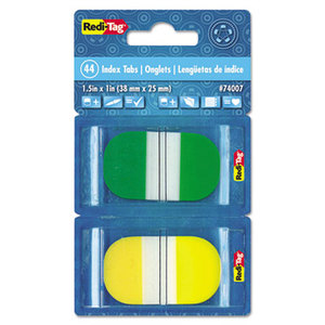 Redi-Tag Corporation 74007 Write-On Self-Stick Index Tabs, Pop-Up, 1 1/2" x 1", 2 Colors 44/Pack by REDI-TAG CORPORATION