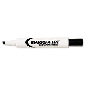 Avery 24408 Desk Style Dry Erase Marker, Chisel Tip, Black, Dozen by AVERY-DENNISON