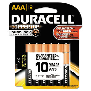 DURACELL PRODUCTS COMPANY MN24RT12Z CopperTop Alkaline Batteries with Duralock Power Preserve Technology, AAA, 12/Pk by DURACELL PRODUCTS COMPANY