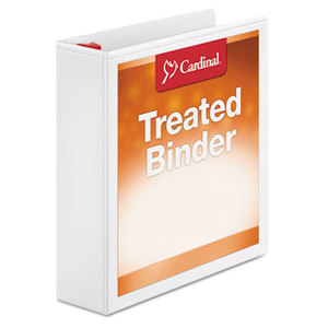 Cardinal Brands, Inc 32120 Treated Binder ClearVue Locking Slant-D Ring Binder, 2" Cap, 11 x 8 1/2, White by CARDINAL BRANDS INC.