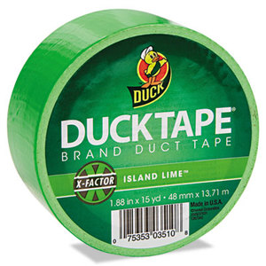 Colored Duct Tape, 1.88" x 15yds, 3" Core, Neon Green by SHURTECH