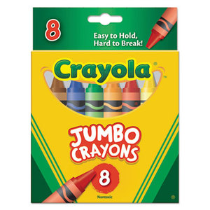 So Big Crayons, Large Size, 5 x 9/16, 8 Assorted Color Box by BINNEY & SMITH / CRAYOLA
