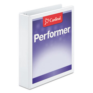 Cardinal Brands, Inc 17400 Performer ClearVue Slant-D Ring Binder, 1 1/2" Cap, 11 x 8 1/2, White by CARDINAL BRANDS INC.