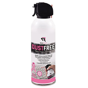 Pink Ribbon Compressed Gas Duster, Extension Wand, 10oz Cans, 6 per Pack by READ/RIGHT