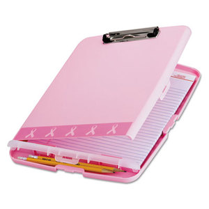 Breast Cancer Awareness Clipboard Box, 3/4" Capacity, 8 1/2 x 11, Pink by OFFICEMATE INTERNATIONAL CORP.