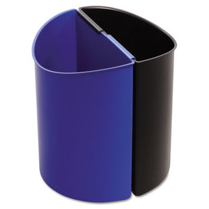 Desk-Side Recycling Receptacle, 3gal, Black and Blue by SAFCO PRODUCTS