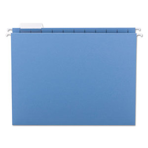 SMEAD MANUFACTURING COMPANY 64060 Hanging File Folders, 1/5 Tab, 11 Point Stock, Letter, Blue, 25/Box by SMEAD MANUFACTURING CO.