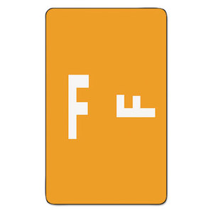 SMEAD MANUFACTURING COMPANY 67176 Alpha-Z Color-Coded Second Letter Labels, Letter F, Orange, 100/Pack by SMEAD MANUFACTURING CO.