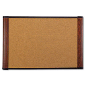 3M C7248MY Cork Bulletin Board, 72 x 48, Mahogany Frame by 3M/COMMERCIAL TAPE DIV.