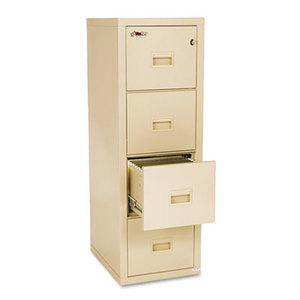 FireKing Security Group 4R1822CPA Turtle Four-Drawer File, 17 3/4w x 22 1/8d, UL Listed 350 for Fire, Parchment by FIRE KING INTERNATIONAL