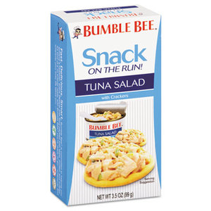 On-The-Go Meal Solution w/Crackers, Tuna Salad, 3.5oz, 12/Carton by BUMBLE BEE FOODS, LLC