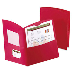 ESSELTE CORPORATION 5062558 Contour Two-Pocket Folder, Recycled Paper, 100-Sheet Capacity, Red by ESSELTE PENDAFLEX CORP.