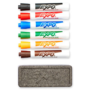 Sanford, L.P. 83056 Dry Erase Marker Organizer, Chisel Tip, Assorted, 6/Set by SANFORD