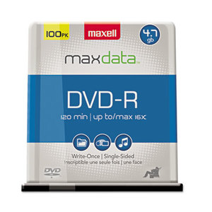 Maxell 638014 DVD-R Discs, 4.7GB, 16x, Spindle, Gold, 100/Pack by MAXELL CORP. OF AMERICA