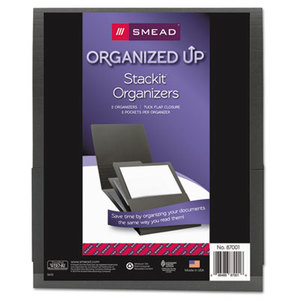 SMEAD MANUFACTURING COMPANY 87001 Stackit Three-Pocket Organizer, Letter Size, Gray, 2/Pack by SMEAD MANUFACTURING CO.