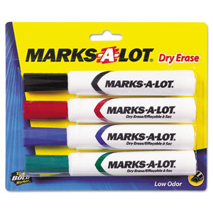 Avery 24409 Desk Style Dry Erase Markers, Chisel Tip, Assorted, 4/Set by AVERY-DENNISON