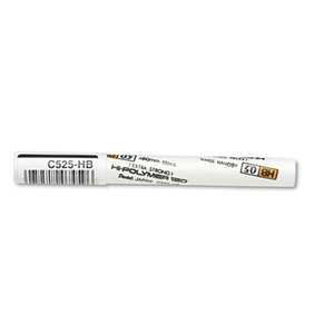 PENTEL OF AMERICA C525HB Premium Hi-Polymer Lead Refills, 0.5mm, HB, Black, 12 Leads/Tube by PENTEL OF AMERICA