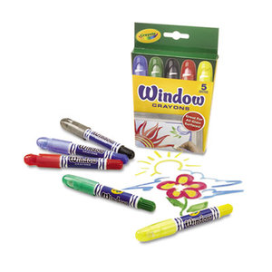 BINNEY & SMITH / CRAYOLA 529765 Washable Window Crayons, 5/Set by BINNEY & SMITH / CRAYOLA