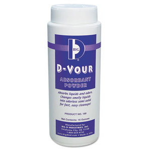 D-Vour Absorbent Powder, Canister, Lemon, 16oz, 6/Carton by BIG D
