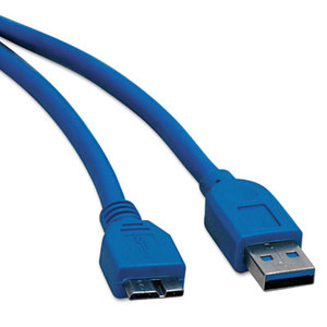 Tripp Lite U326-006 USB 3.0 Device Cable, A/BMicro, 6 ft., Blue by TRIPPLITE
