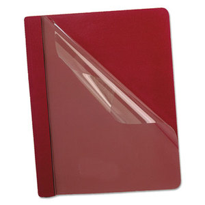 Premium Paper Clear Front Cover, 3 Fasteners, Letter, Red, 25/Box by ESSELTE PENDAFLEX CORP.