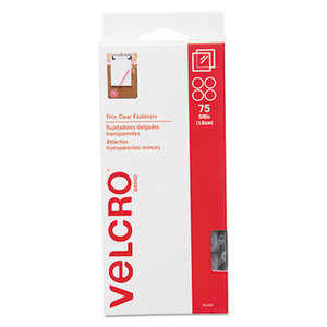 Velcro Industries B.V 91302 Sticky-Back Hook and Loop Fasteners, 5/8 Inch Diameter, Clear, 75/Pack by VELCRO USA, INC.