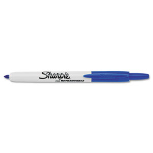 Sanford, L.P. 32703 Retractable Permanent Marker, Fine Point, Blue by SANFORD