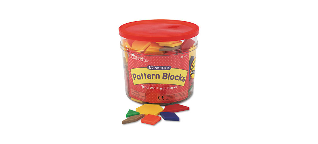 Learning Resources Ler0134 Plastic Pattern Blocks Set for sale online 