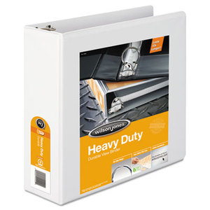 ACCO Brands Corporation W363-49WPP Heavy-Duty Round Ring View Binder w/Extra-Durable Hinge, 3" Cap, White by WILSON JONES CO.