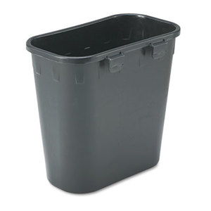 Safco Products 2944BL Paper Pitch Recycling Bin, Rectangular, Polyethylene, 1.75gal, Black by SAFCO PRODUCTS