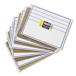 Student Dry-Erase Boards, 12 x 9, Blue/White, 10/Set by THE CHENILLE KRAFT COMPANY