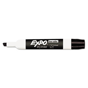 Low Odor Dry Erase Marker, Fine Point, Black, 36/Box by SANFORD