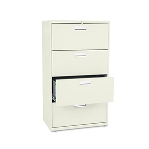 HON COMPANY 674LL 600 Series Four-Drawer Lateral File, 30w x 19-1/4d, Putty by HON COMPANY