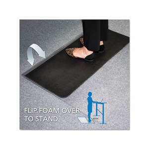 Sit or Stand Mat for Carpet or Hard Floors, 45 x 53, Clear/Black by E.S. ROBBINS