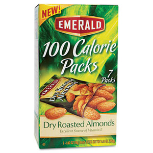 DIAMOND CRYSTAL BRANDS 34895 100 Calorie Pack Dry Roasted Almonds, .63oz Packs, 7/Box by DIAMOND FOODS