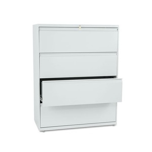 HON COMPANY 894LQ 800 Series Four-Drawer Lateral File, 42w x 19-1/4d x 53-1/4h, Light Gray by HON COMPANY