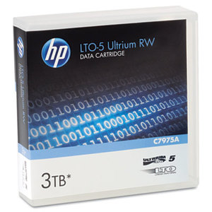 Hewlett-Packard C7975A 1/2" Ultrium LTO-5 Cartridge, 2775ft, 1.5TB Native/3TB Compressed Capacity by HEWLETT PACKARD COMPANY