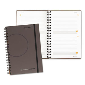 AT-A-GLANCE 80620330 Planning Notebook Two Days Per Page, 6 x 9, Gray by AT-A-GLANCE