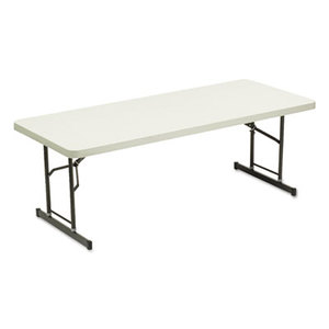 ICEBERG ENTERPRISES, LLC 65623 Adjustable Height Tables, 72w x 30d x 25-35h, Platinum by ICEBERG ENTERPRISES